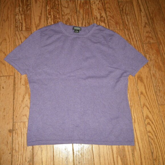 Women's 100% Cashmere Short Sleeved Sweater - Picture 1 of 2